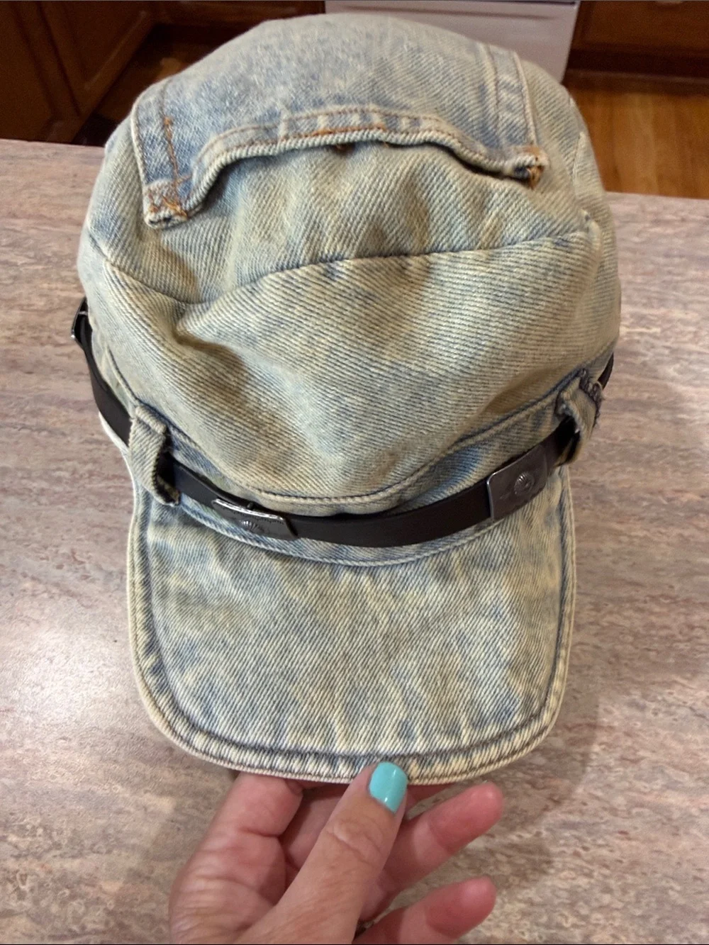 NEW FREE PEOPLE Denim Cadet Hat
